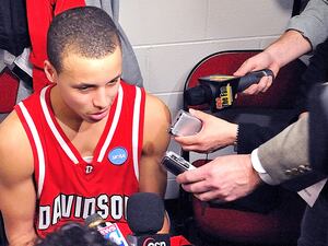 (Sundance Institute) Basketball star Stephen Curry, seen here fielding interviews in his college days, is the subject of director Peter Nicks' documentary "Stephen Curry: Underrated," an official selection in the Special Screenings program at the 2023 Sundance Film Festival.