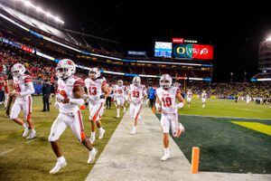 (Trent Nelson  |  The Salt Lake Tribune)
Utah players run off the field at halftime against Oregon in the 2019 Pac-12 football championship game in Santa Clara, Calif. On Wednesday, the conference announced a change to its championship game model.
