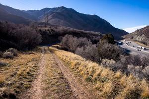 (Rick Egan | The Salt Lake Tribune) A proposed limestone quarry in Parleys Canyon would be accessed by this road above Interstate 80, photographed Wednesday, Dec. 8, 2021.