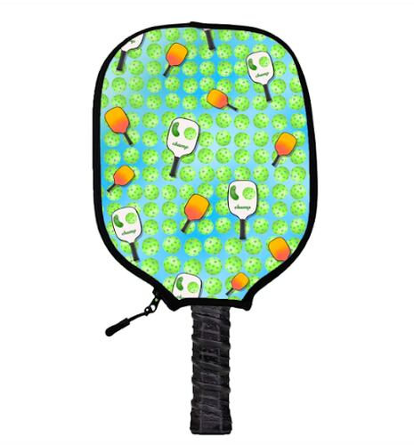 SCOXIXI 3D Pickleball Paddle Racket Cover Case,Geometric Cube Square Boxes Hexagonal Abstract Effects Print DecorativeCustomized Racket Cover with Multi-Colored,Sports Accessories 