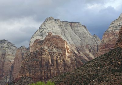 (Rick Bowmer | AP) Zion National Park is shown on a stormy day in 2015. Flash floods are "expected" in Zion, Bryce Canyon and Capitol Reef national parks on Wednesday, Aug. 2, 2023.