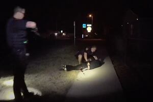 (Screenshot via Salt Lake City Police Department/YouTube) A screengrab from body camera footage shows the interaction between police and Linden Cameron, a 13-year-old boy with autism, on Sept. 4, 2020. Cameron was shot multiple times as police were called near 500 South and Navajo Street to help with what officials have called a “violent psych issue.”