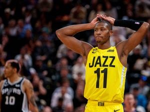 (Trent Nelson  |  The Salt Lake Tribune) Utah Jazz guard Kris Dunn (11) as the Utah Jazz host the San Antonio Spurs, NBA basketball in Salt Lake City on Tuesday, Feb. 28, 2023.