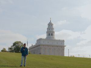(Matt Barats) Filmmaker Matt Barats visits the Nauvoo Illinois Temple in his documentary "Cash Cow," which is scheduled to premiere at the 2023 Slamdance Film Festival.