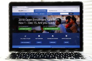 (AP file photo) The Healthcare.gov website is seen on a computer screen in Washington in 2017.  A new poll suggests that Utah was among 17 states that saw the number of uninsured residents rise in 2017 after years of steady declines. Some attributed the trends to changes in the Affordable Care Act, also known as Obamacare.