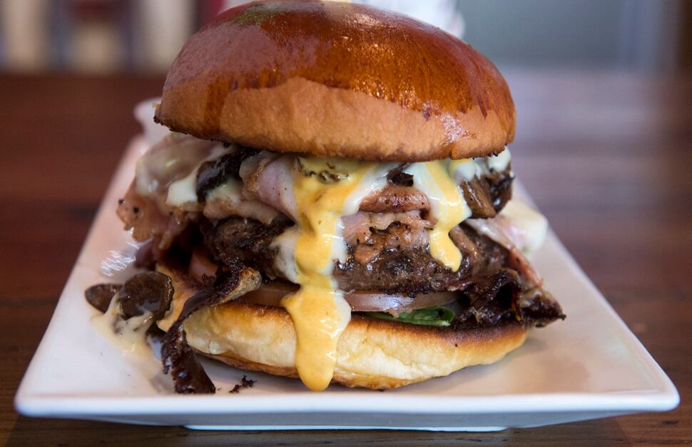 Find sinfully good burgers at Fat Jack’s Emporium, including the Mormon topped with funeral