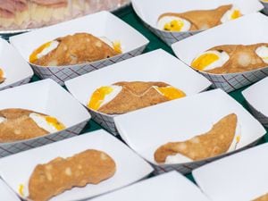 (courtesy Block Party 2700) Cannolis from Granato's are served at the opening for Block Party 2700, a food hall in Holladay, on June 2, 2022.