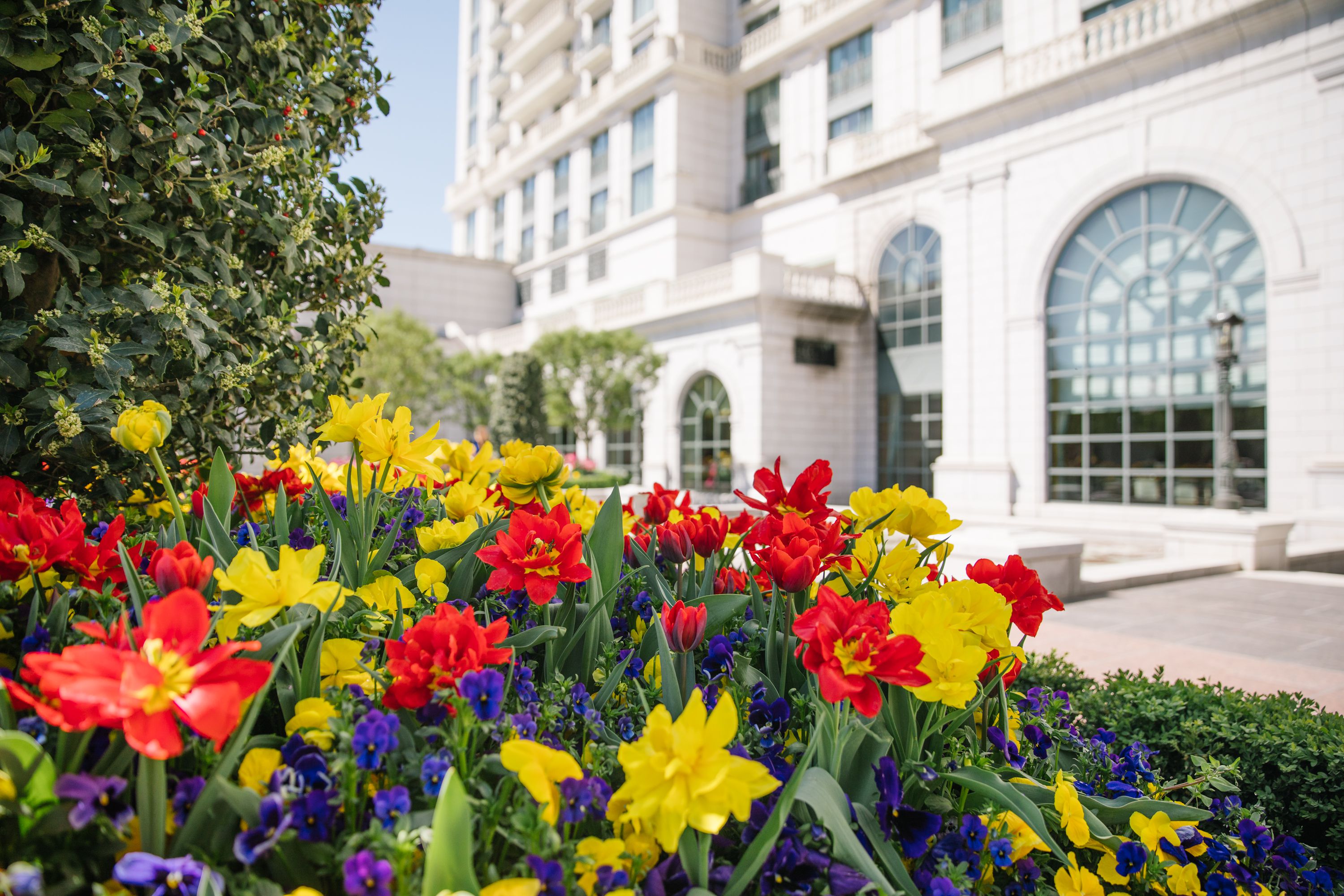 (Grand America Hotel) The exterior of the Grand America Hotel in Salt Lake City is shown. Laurel Brasserie and Bar, inside the hotel, is hosting a Mother's Day brunch buffet on Mother's Day weekend.