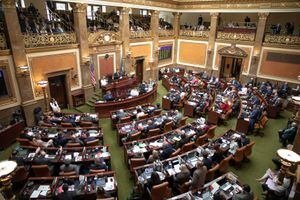 (Rachel Rydalch | The Salt Lake Tribune) The start of the 2022 legislative session kicks off at the Utah Capitol in Salt Lake City onTuesday, Jan. 18, 2022.