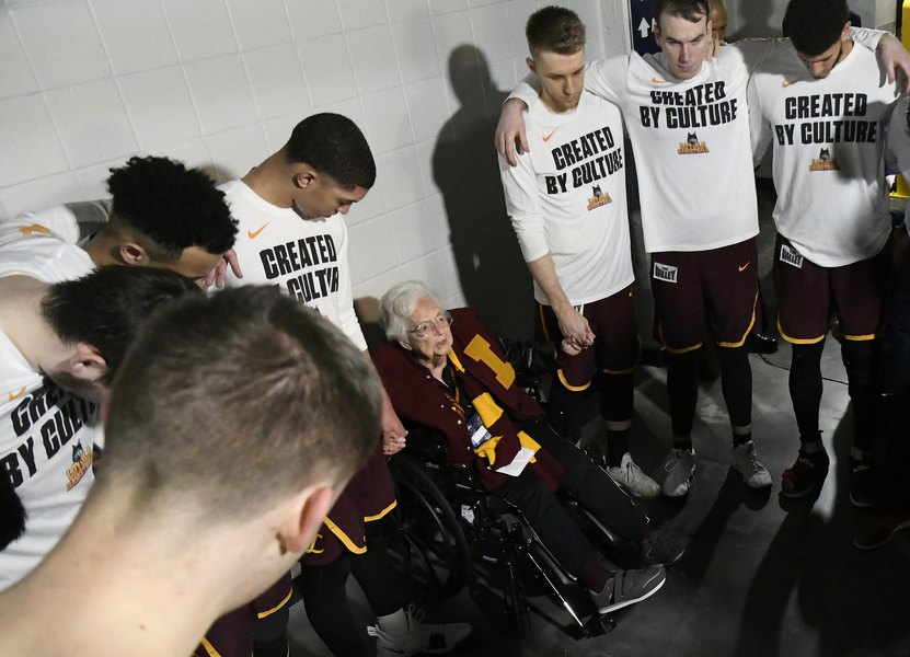 Moser, Loyola and Sister Jean basking in Final Four