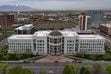 (Francisco Kjolseth | The Salt Lake Tribune) The 3rd District Courthouse, from the top of City Hall, on Thursday, April 28, 2022. Two Utah teens have been charged as adults with murder in connection with the killing of a 21-year-old on St. Patrick’s Day.