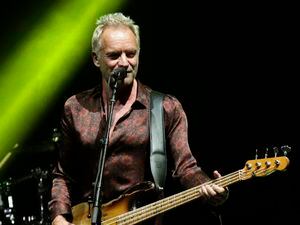 (Arnulfo Franco | The Associated Press) In this Oct. 19, 2018, file photo, Sting performs during a concert. A new book examines the Catholicism laced through the singer's music.