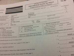 Utah Income Tax Form TC-40