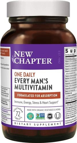 (New Chapter | Grooming Playbook, sponsored) This multivitamin supports the common needs of men in different life stages, such as promoting energy, increasing immunity, and aiding in declining the effects of stress on the body.