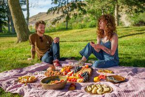 (Trent Nelson  |  The Salt Lake Tribune) Griffen Nebeker and McKenzie Wallace, who stage picnics as founder of Salt Lake Picnic Society, in Salt Lake City on Thursday, June 9, 2022.