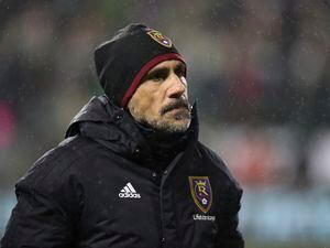 (Amanda Loman | AP) Real Salt Lake coach Pablo Mastroeni is shown during a game in 2021. RSL lost its fourth straight game on Saturday night, 4-0 at Columbus.