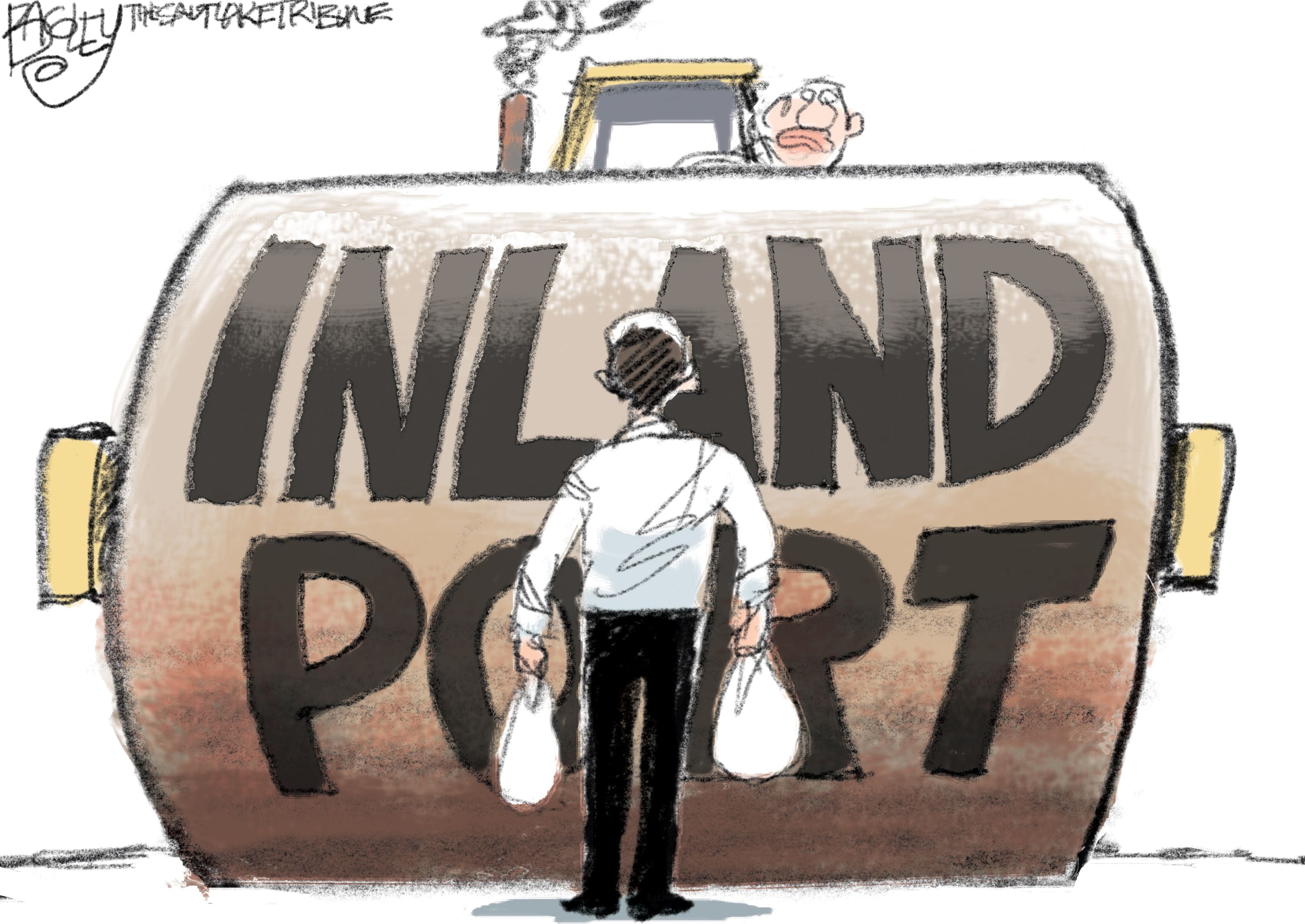 (Pat Bagley | The Salt Lake Tribune) This cartoon, titled “Bulldozer Man,” appears in the Salt Lake Tribune on Thursday, June 6, 2019.