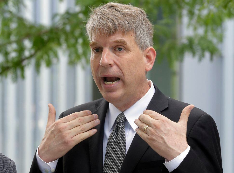 FILE - In this June 21, 2017, file photo, Jim Bennett speaks to reporters during a news conference at the federal courthouse in Salt Lake City. Bennett, the son of the late U.S. Sen. Bob Bennett, sued to get on the ballot with his new political party in the special election to fill the seat of outgoing U.S. Rep. Jason Chaffetz of Utah. Judge David Nuffer said in a hearing Friday, July 14, 2017, that he's not ready to rule on whether he'll order state officials to include Bennett and his United Utah Party on the November ballot but he intends to make a decision soon. (AP Photo/Rick Bowmer, File)
