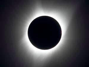 (Rick Egan  |  The Salt Lake Tribune) Total solar eclipse, at Melaleuca Baseball Park, in Idaho Falls, Monday, August 21, 2017.