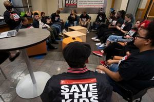 (Rick Egan | The Salt Lake Tribune) Members of the Utah chapter of Save the Kids from Incarceration, share ideas, at Salt Lake Community College, on Tuesday, Nov. 9, 2021.