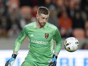 Associated Press file photo
Real Salt Lake goalkeeper Zac MacMath, shown during a match last season, stopped the only Seattle Sounders shot on goal he faced Saturday night.