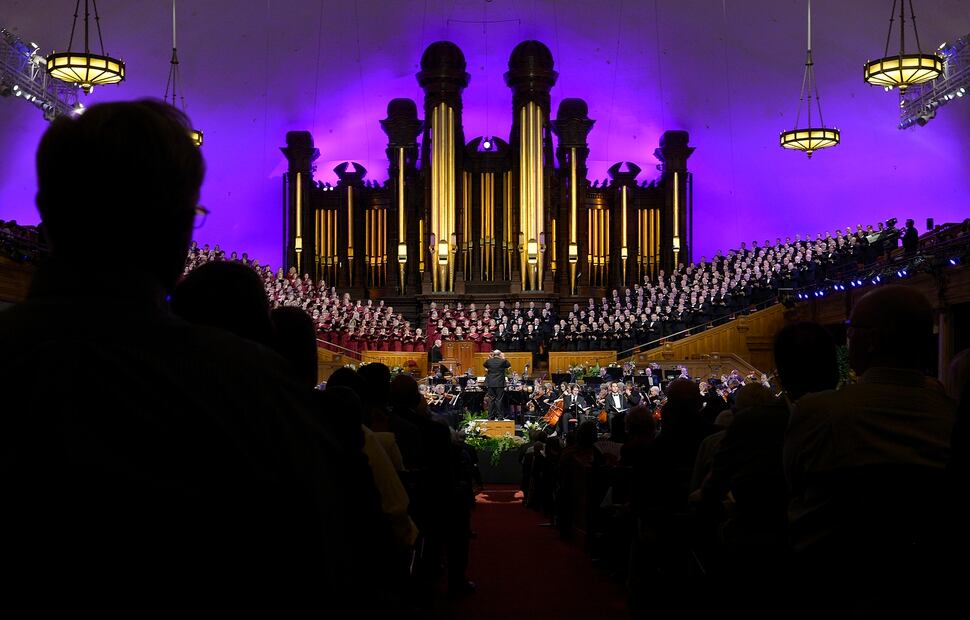 (Scott Sommerdorf | Tribune file photo) The Mormon Tabernacle Choir and Orchestra at Temple Square perform Handel's 