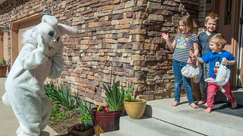 Easter Bunny visits homebound families in Draper