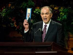 Chris Detrick  |  The Salt Lake TribuneElder Neil L. Andersen speaks during the afternoon session of the 184th Semiannual General Conference of The Church of Jesus Christ of Latter-day Saints at the Conference Center in Salt Lake City Saturday October 4, 2014. 