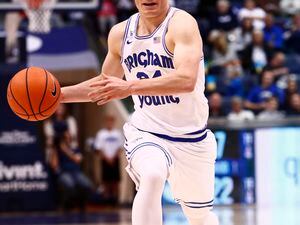 (Tabitha Sumsion  |  BYU Photo)  BYU guard McKay Cannon in action against Illinois State at the Marriott Canter on Wednesday, Dec. 6, 2017, in Provo, Utah.