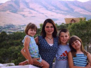 (Courtesy photo) The Staheli siblings — from left, Carly, Wesley, Logan and Maddie — take a photo together at their family's summer home in Eden, Utah.