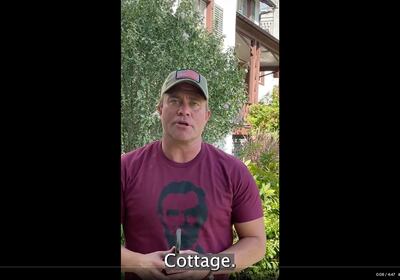 (Screenshot) Tim Ballard stands near President Lincoln's Cottage in a video posted to social media on Sept. 20, 2023, where he alleges a wave of negative news stories were aimed to be politically damaging to his future bid for public office.