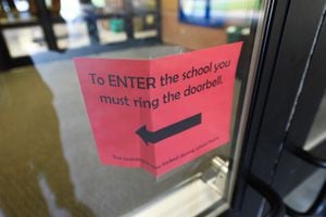 (Francisco Kjolseth | The Salt Lake Tribune) Ensign Elementary in Salt Lake City has implemented security measures to improve school safety, including a doorbell with camera that alerts the front desk to gain access to the building. But such efforts haven't received the level of funding that one lawmaker said was needed.
