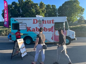 (Stefene Russell  |  The Salt Lake Tribune) The Donut Kabobs truck, taking part in the Utah Food Truck League's meet-up in Murray Park, Tuesday, May 24, 2022.