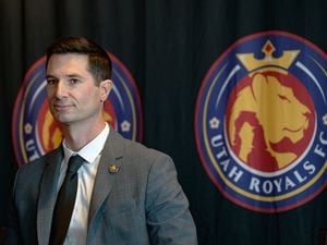 (Francisco Kjolseth  |  The Salt Lake Tribune) The Utah Royals FC announce former Chicago Red Stars assistant Craig Harrington as its new head coach during a press event at Rio Tinto Stadium in Sandy, Utah on Friday, Feb. 7, 2020.