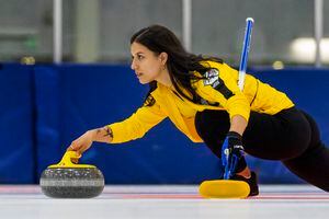 (Rick Egan | The Salt Lake Tribune) Polina Putintseva practices with the Ukraine curling team at the Utah Olympic Oval, on Tuesday, May 17, 2022. Utah and Vancouver are the two former Olympic sites still using 100% of their venues. Both hope that's enough to move them up to the "targeted dialog" stage with the IOC ahead of next May's vote on the 2030 Winter Games host.