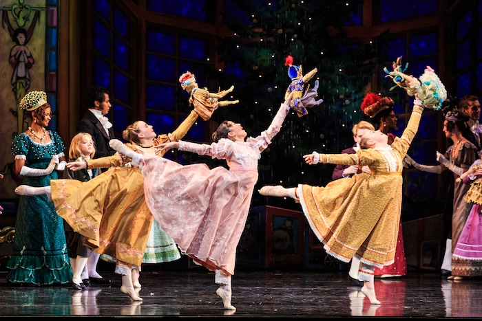 (Courtesy Ballet West | Luke Isley) A party scene in Ballet West's redesigned "Nutcracker," with performances through Dec. 30 at the Capitol Theatre in Salt Lake City.