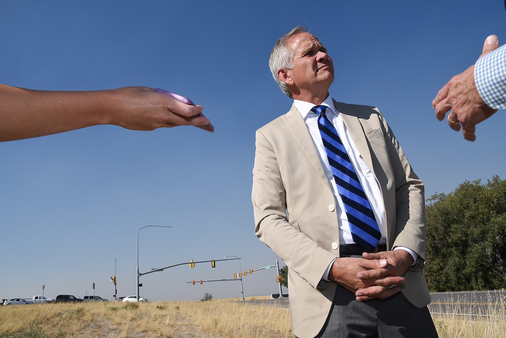 (Francisco Kjolseth  |  Tribune file photo) Ed Smart, father of Elizabeth Smart, expresses his frustration with the release of Wanda Barzee from Utah State Prison in Drape on Wed. Sept. 19, 2018, as her 15-year prison sentence expired. Barzee was convicted for her role in kidnapping Smart's daughter Elizabeth.