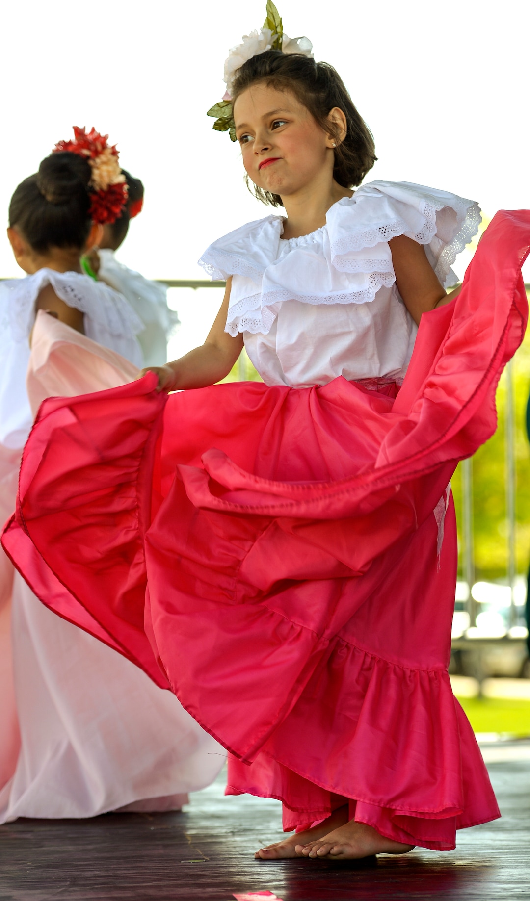 (Leah Hogsten  |  The Salt Lake Tribune) Tuttilli Ballet Folklorico dancer Victoria Judd, 6, performs at the Cinco de Mayo Celebration, Saturday, May 5, 2018 at Centennial Park in West Valley City.