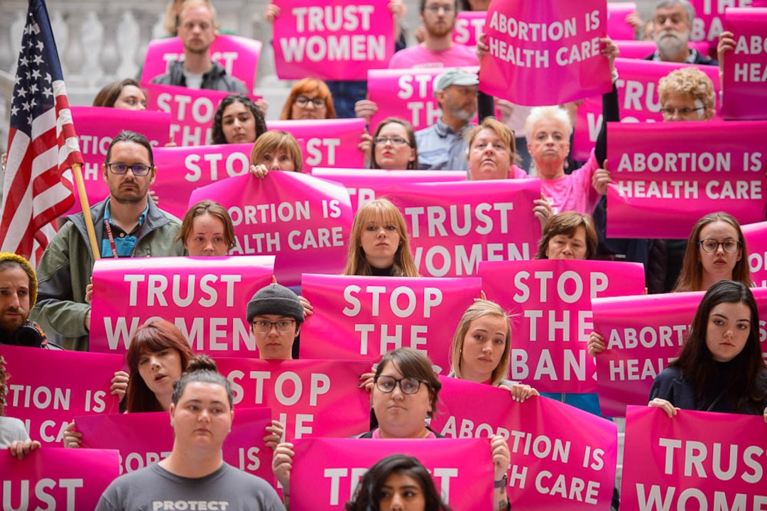 (Trent Nelson  |  The Salt Lake Tribune)  Planned Parenthood Association of Utah and the ACLU of Utah hold a news conference on Utah's pending 18-week abortion ban, at the Utah Capitol in Salt Lake City on Wednesday April 10, 2019.