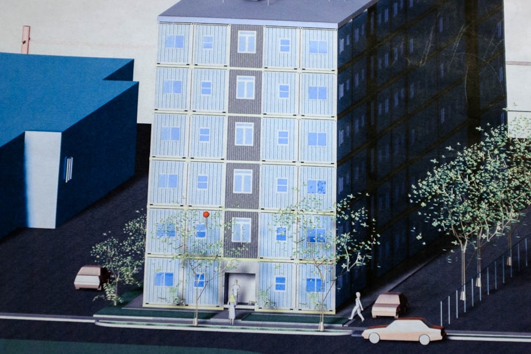 (Trent Nelson | The Salt Lake Tribune)Eco Box Fabricators, based in Salt Lake City, hopes to make viable affordable housing out of discarded shipping containers. Tuesday Jan. 15, 2019. A rendering of the proposed project.
