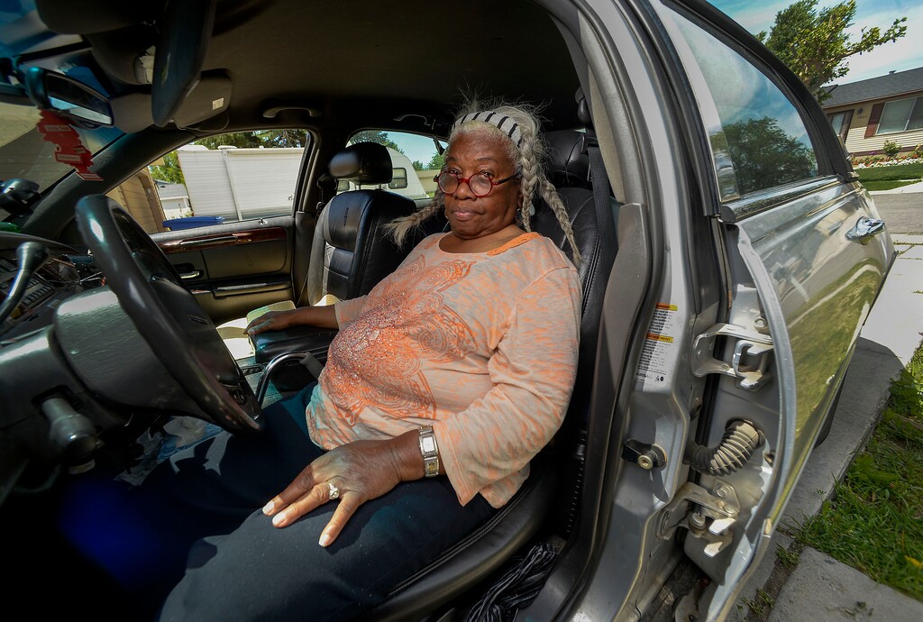 (Leah Hogsten | The Salt Lake Tribune) "They're like family," said the Nurjhan Govan, June 15, 2020, of the love she has for her Yorkies. Govan would recline the driver's seat for comfort every night while she and her dogs lived in her Lincoln sedan last winter after she could not find housing. Govan retired as pastor of Trinity AME Church in Salt Lake City in 2018.