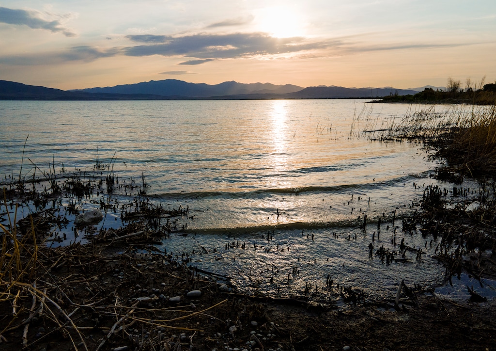 (Isaac Hale | Special to The Tribune) Waves break on the shoreline of Utah Lake near the American Fork Boat Harbor on Thursday, June 17, 2021.
