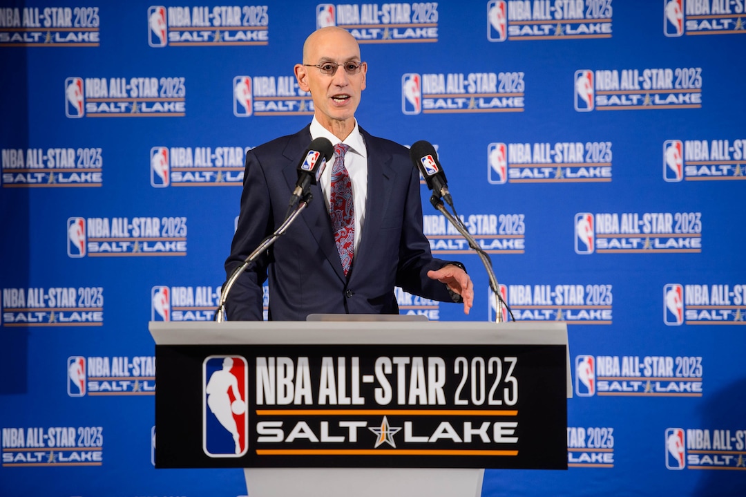 (Trent Nelson  |  The Salt Lake Tribune)NBA Commissioner Adam Silver announces that Salt Lake City will host the 2023 NBA All-Star Game at a news conference in Salt Lake City on Wednesday Oct. 23, 2019.