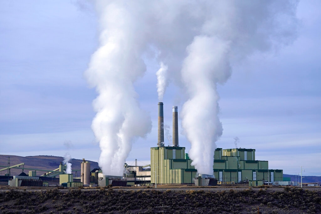 (AP Photo/Rick Bowmer, File) Steam billows from a coal-fired power plant Nov. 18, 2021, in Craig, Colo. The Supreme Court on Thursday, June 30, 2022, limited how the nation’s main anti-air pollution law can be used to reduce carbon dioxide emissions from power plants. By a 6-3 vote, with conservatives in the majority, the court said that the Clean Air Act does not give the Environmental Protection Agency broad authority to regulate greenhouse gas emissions from power plants that contribute to global warming.