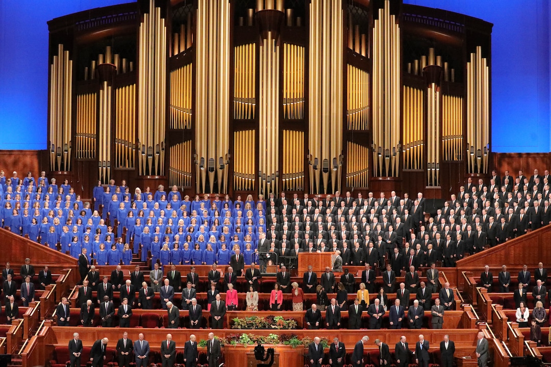 (Rick Bowmer | AP) The Tabernacle Choir at Temple Square perform during The Church of Jesus Christ of Latter-day Saints' twice-annual church conference Saturday, Oct. 5, 2019, in Salt Lake City. President Russell M. Nelson has rolled out a dizzying number of policy changes during his first two years at the helm of the faith, leading to heightened anticipation for what he may announce at this weekend's conference in Salt Lake City.