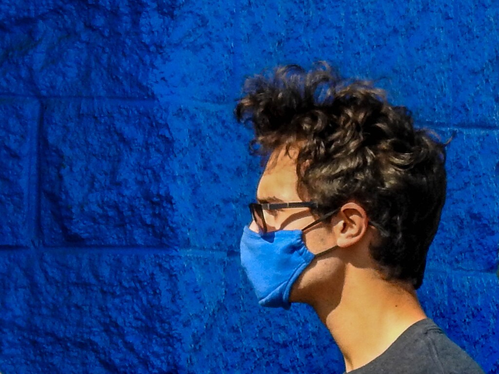 (Trent Nelson  |  The Salt Lake Tribune) A mask in use in West Valley City on Thursday, Oct. 8, 2020. The Salt Lake County Health Department says that face coverings are required indoors or outdoors where consistent social distancing is not possible.