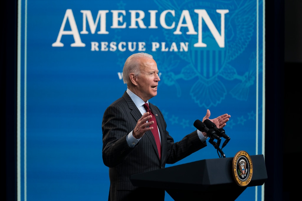 President Joe Biden speaks about the Paycheck Protection Program during an event in the South Court Auditorium on the White House campus, Monday, Feb. 22, 2021, in Washington. (AP Photo/Evan Vucci)