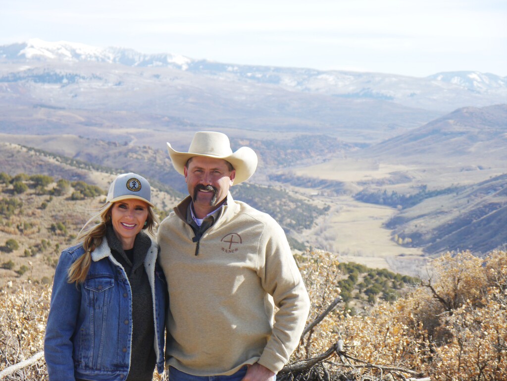 (Photo courtesy of the Utah Farm Bureau) Colby and McKenzie Pace, owners of the the Half Circle Cross Ranch in Coalville. were recently awarded the the 2020 Utah Leopold Conservation Award for  their dedication to land, water and wildlife habitat.