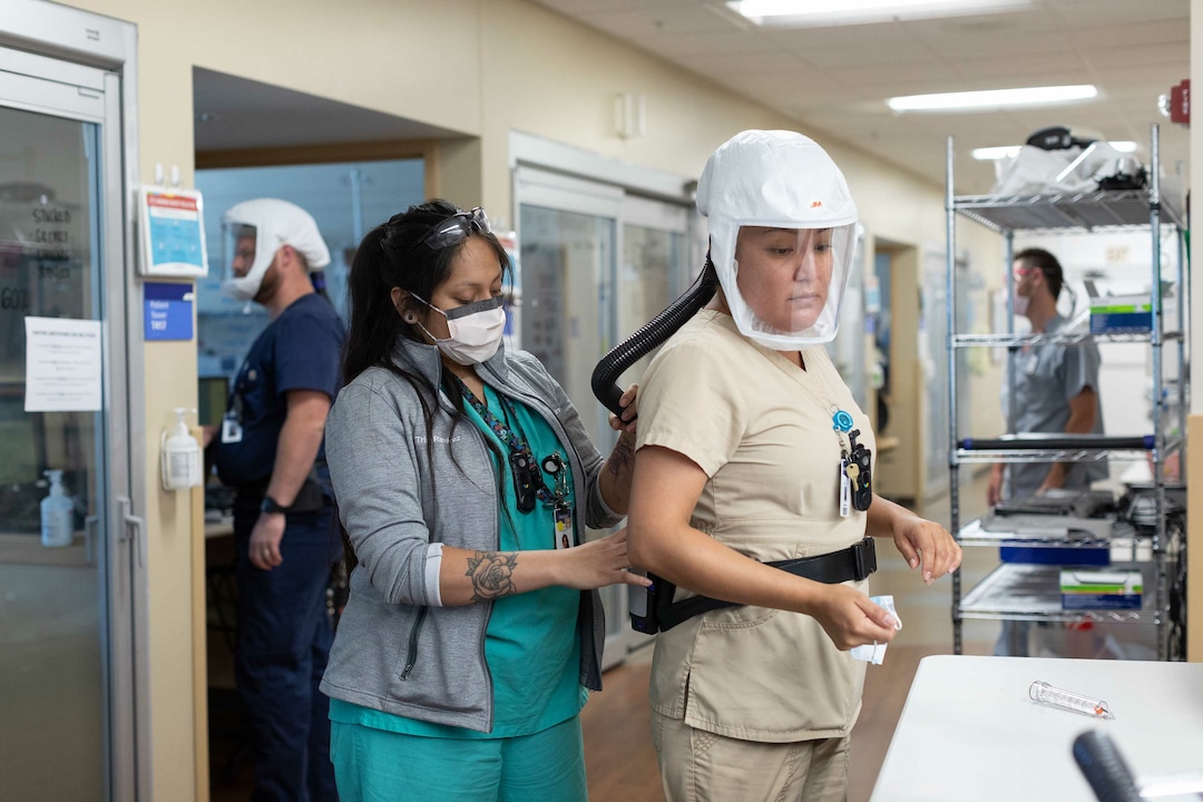 (photo courtesy Intermountain Healthcare) Hospital staff at Intermountain Medical Center in Murray care for patients with COVID-19 on June 9, 2020.