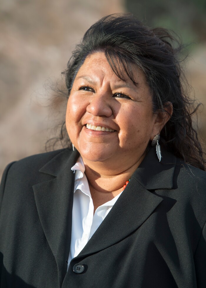 (Rick Egan  |  Tribune File Photo)  Corrina Bow, chairwoman of the Paiute Indian Tribe of Utah, at the Parowan Gap,  Wednesday, May 6, 2015.